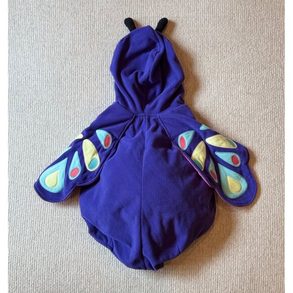 Carters Baby Purple Butterfly Halloween Costume 6-9 Month Fleece Cozy - Picture 3 of 4